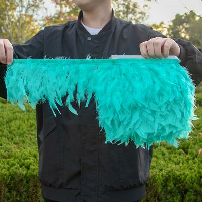 1 Метр Натуральные Перья Индейки Отделка Бахрома 10-15 см для Свадебной Одежды Декоративные Аксессуары DIY Перьевая Лента Швейные Поделки