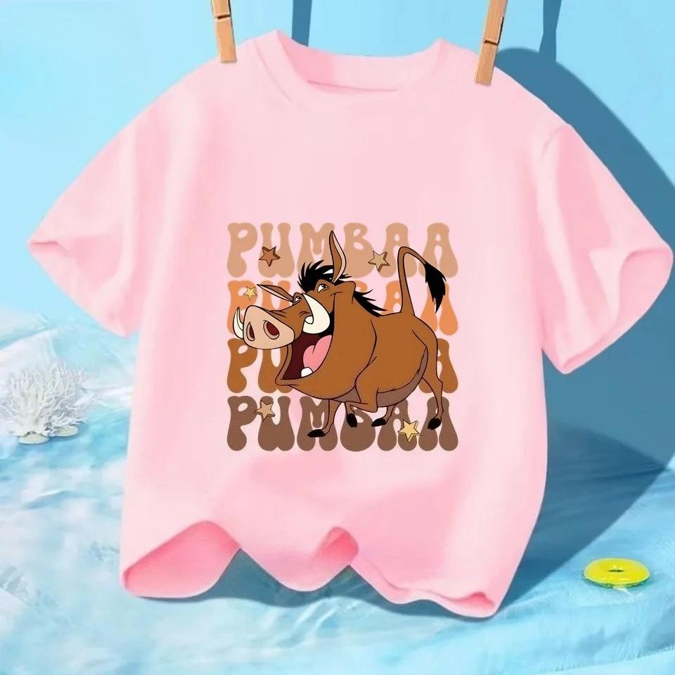 Summer The Lion King Simba Printed Boys 100 Cotton Tshirt Baby Girls Clothing 214 Years Old Short Sleeved Tshirt