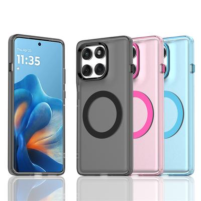 Магнитный беспроводной чехол для зарядки для Motorola Edge 60 Pro Moto Edge 60 Fusion Чехол Конфетные цвета Прозрачный чехол Fundas Coque