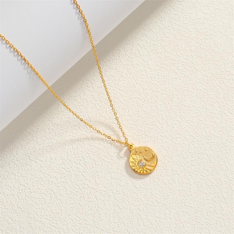 Модное ожерелье с подвеской-звездой на цепочке с жемчугом, покрытие 18K PVD-золотом, прочные материалы из нержавеющей стали, для повседневного использования