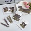 3/4 Pcs/Set Fashion Coffee Color Geometric Star Hair Clips Sweet Seamless Hairpins Barrettes Female Women Hair Accessories Gifts