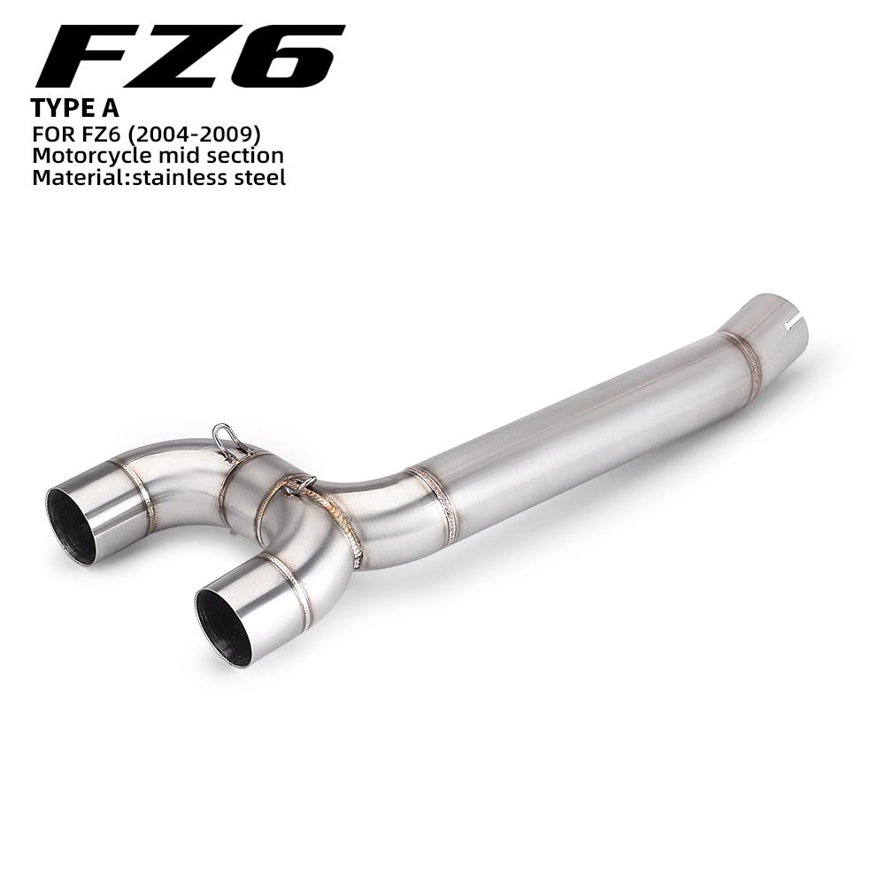 Stainless Steel Dual Outlet Exhaust System for FZ6 FZ6N FZ6S F02 (2004-2009) 51mm Muffler Motorcycle Performance Connecti