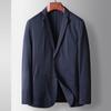 Men's Casual Suit Spring and Summer Thin Non-ironing Single-west Solid Color Light Luxury Milk Silk Middle-aged and Young People Convenient Jacket