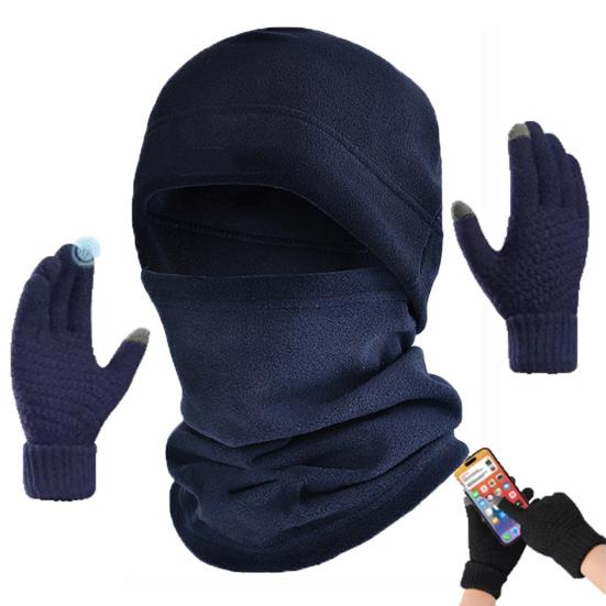 3 шт./компл. зимняя велосипедная шейная гетра шапка перчатки теплая холодная погода ветрозащитная для мужчин и женщин на открытом воздухе