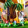 12-Pack of Coconut Leaf Aluminum Foil Balloons Suitable for Seaside Theme and Coconut Tree Theme Party Decorations
