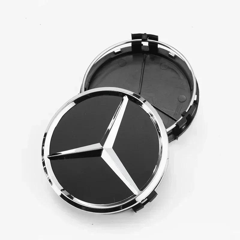Hot 4Pcs 75MM Car Wheel Hub Center Badge Cap Covers for Mercedes Benz AMG a C GLA GLC Universal Fit Wheel Center Caps A171400