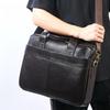 Genuine Leather Men's Shoulder Bag First Layer Cowhide Soft Cowhide Casual Business Briefcase 15.6 Computer Bag
