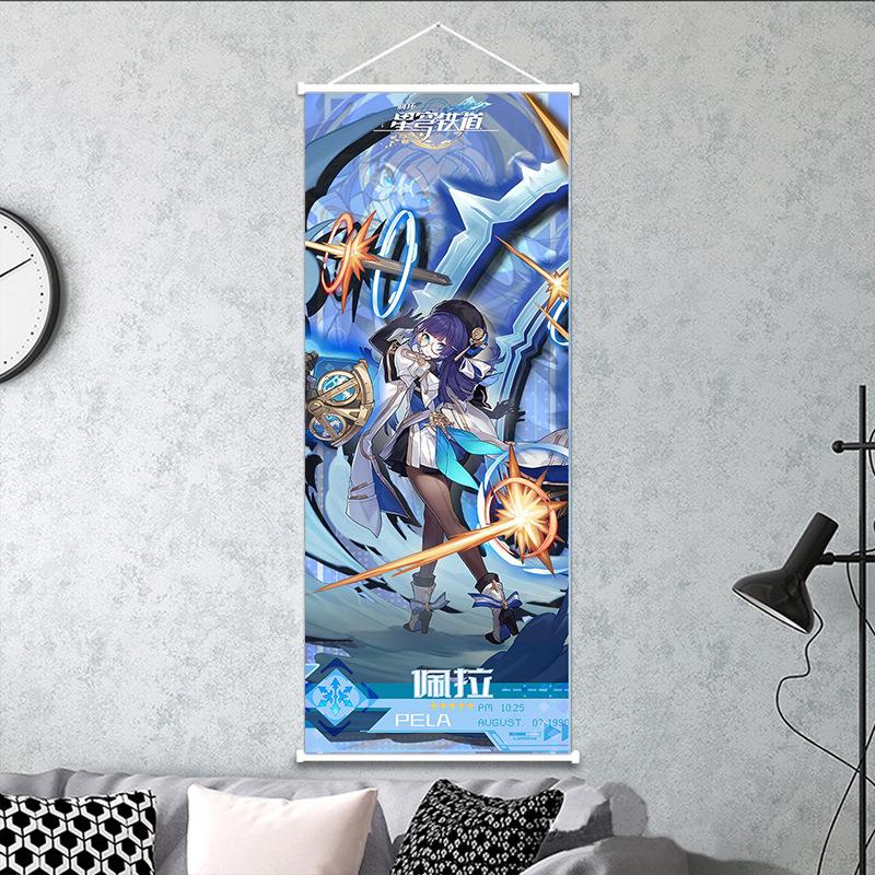 25x75 см Honkai Star Rail подвесная картина Kafka DanHeng персиковая кожа декоративный свиток