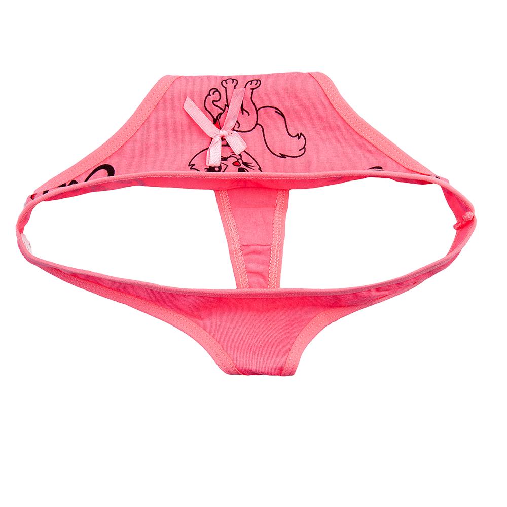 Женские стринги с принтом кошечки