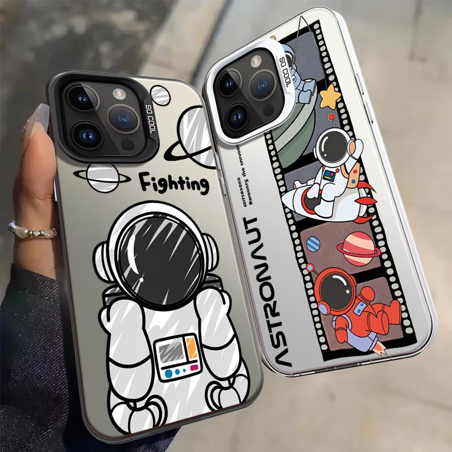 Аниме Чехол Астронавт для iPhone 17 Pro Max 14 15 Plus 12 Air 13 Pro 16 XS 11 XR Задняя Крышка Телефона