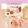Wooden Ice Simulation Cream Vending Cabinet Model Children Toy Set For Gift