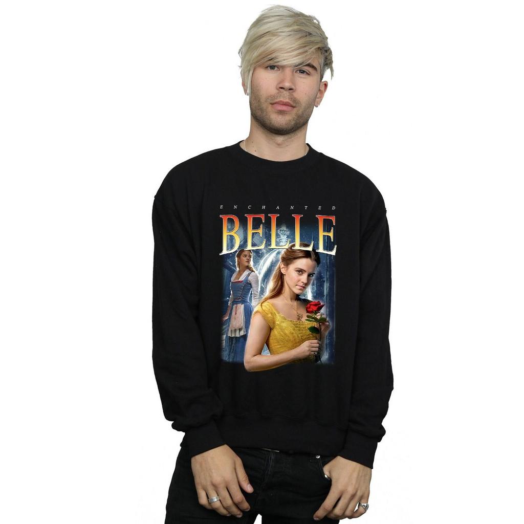Disney Mens Beauty And The Beast Belle Montage Sweatshirt