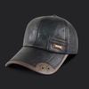 Осенне-зимняя бейсболка из искусственной кожи, дышащая, с металлическими люверсами, дизайн color-blocking, универсальный повседневный стиль, бейсболка