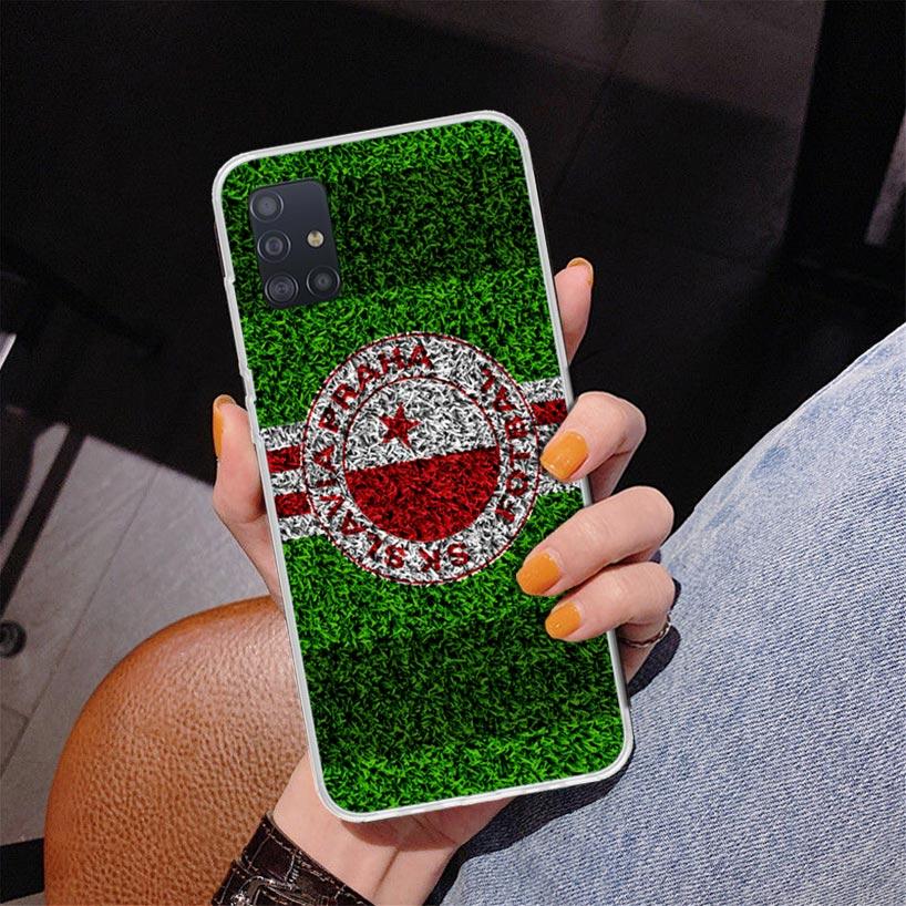 Sk Slavia Praha Czech Republic Phone Case For Samsung Galaxy A52 A32 A22 A12 A51 A31 A50S A30S A20S A10S Note 20 Ultra 10 Plus S