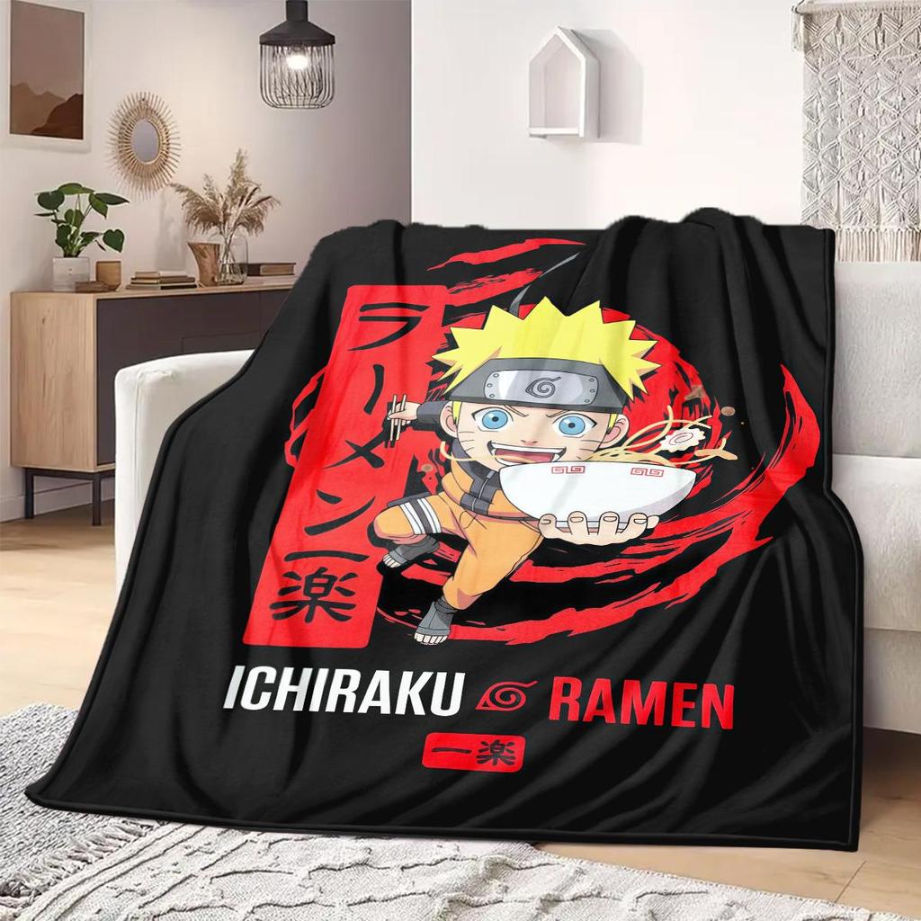 Naruto Anime Print Blanket Warm Comfortable Flannel Blanket Suitable for Bedrooms, Sofas, Beds, Chairs, Picnics, Travel