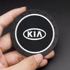 NCUD9 2PCS Car Coasters Water Cup Slots Non-Slip Mat Waterproof Cup Pad For Kia Morning Picanto Rio Stonic Sportage Ceed Optima Forte