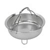Steam Basket with Foldable Handle 304 Stainless Steel Multifunctional Colander Steam Insert for