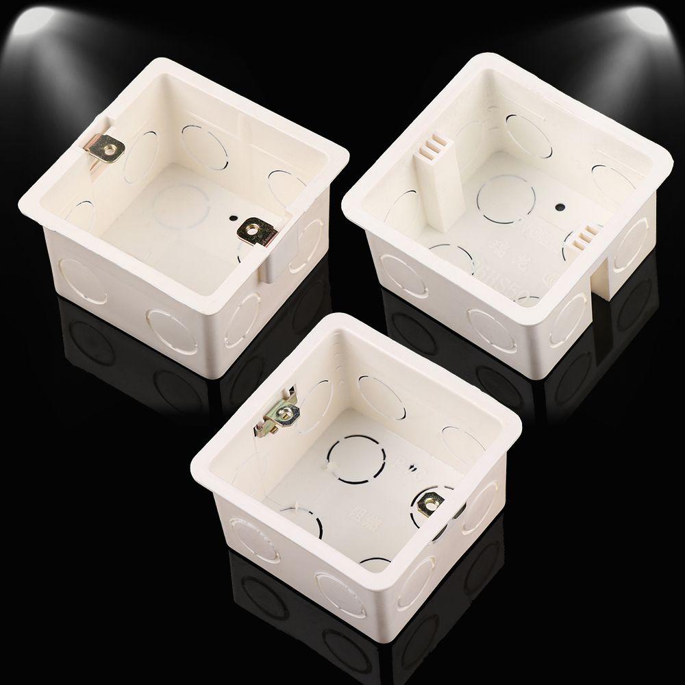Home Equiments Light Touch PVC Plastic Wall Mounting Box Junction Concealed Bottom Switch Cassette