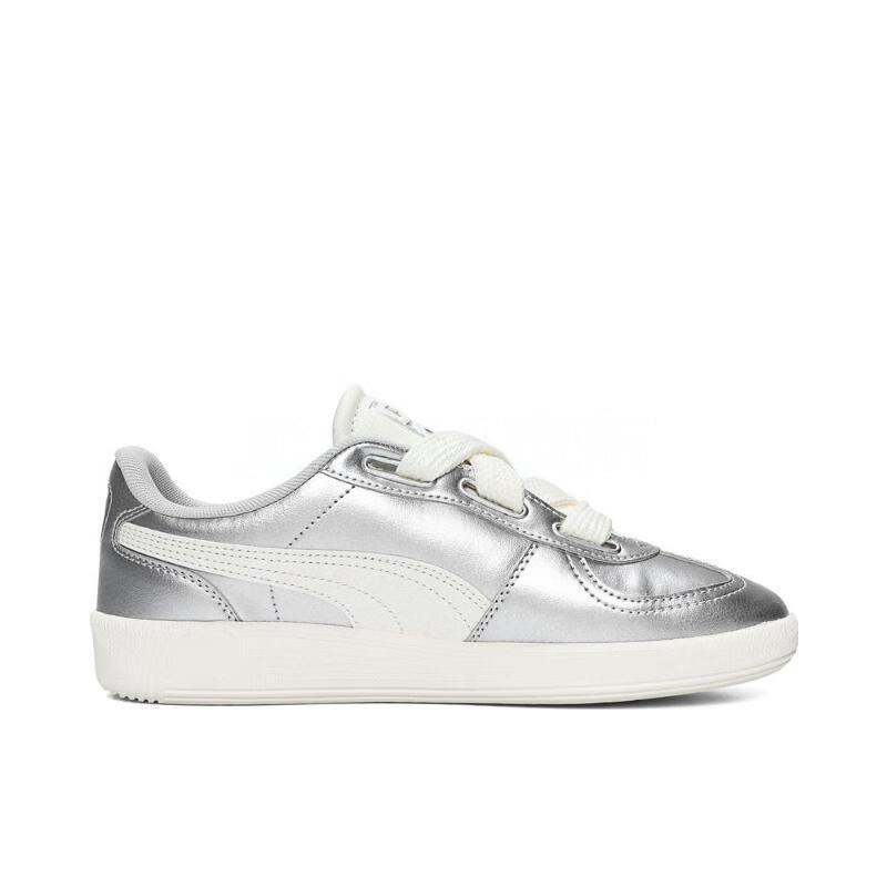 Puma Palermo Wide Lace Metallic - Silver Warm White Women Sneakers Cool-Light-Grey 402331-01