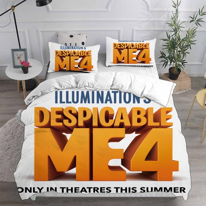 Despicable Me 4 Bedding Sets Comforter Quilt Bed Cover Duvet Cover Pillow Case 2-3 Pieces Sets Kids Adult Size