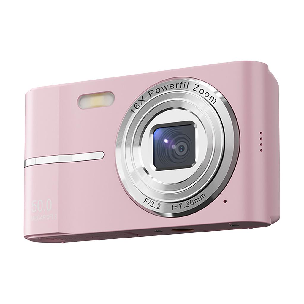Цифровая камера, FHD 1080P, цифровая точка, 50 МП для видеоблогов с 16-кратным зумом, компактная, маленькая Для детей, мальчиков, девочек, подростков, студентов, пожилых людей