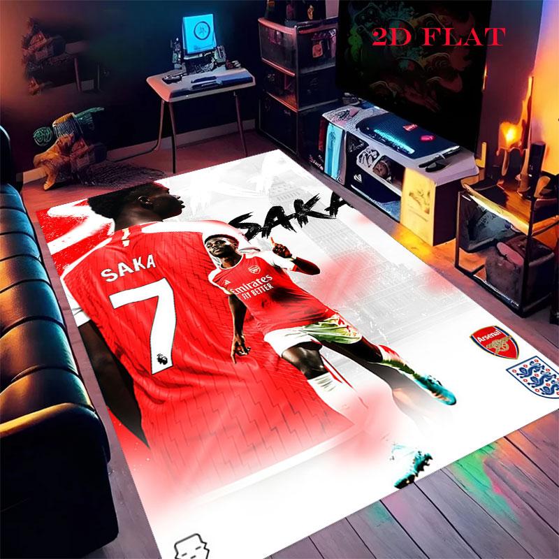 Bukayo Saka Soul Poster Carpet Rug for Living Room Bedroom Home Sofa Decoration,Kids play Nonslip Floor Mat
