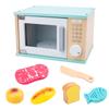 Нетоксичный Qwz Деревянный Игровой Набор Кухня Игрушка Дом Игра Игрушка для Раннего Развития Хлебопечка Микроволновая Печь Для Рождественского Подарка Детям