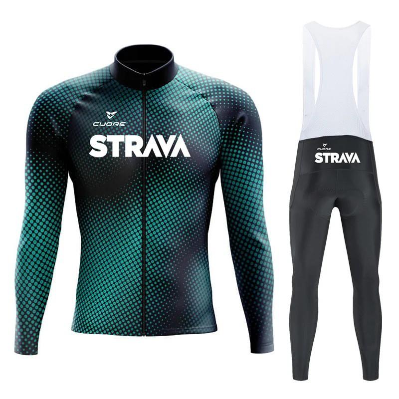 Men Women Cycling Jersey Set Long Sleeve Quick Dry Bike Apparel Road Outdoor Riding