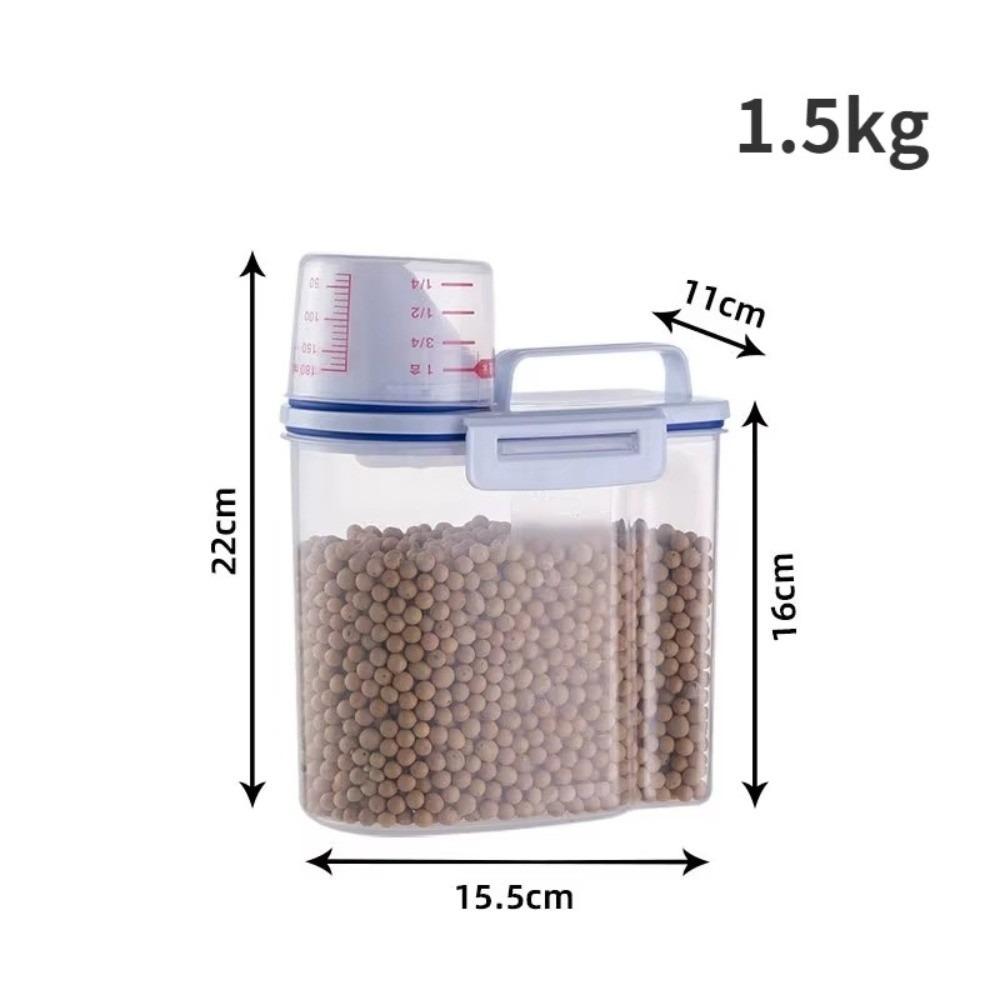 Large Capacity Dog Food Storage Bucket Box Plastic Storage Tank Premium Sealed Jar Kitchen