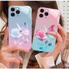 Butterfly Flower Gradient All-inclusive Liquid Case for iPhone 11Pro Max Rose 14.