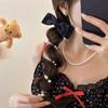 Sweet Bow knot Phone Line Hair Loop High Elastic Head Rope Ponytail Fashion Hair Bands  Woman