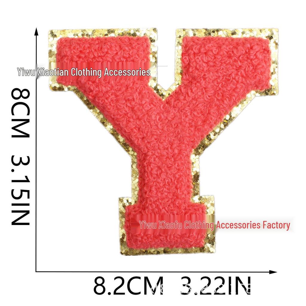 Ревущий Амазон Многоцветный Алфавит и Цифры Шенильная Вышитая Нашивка со Смайликом