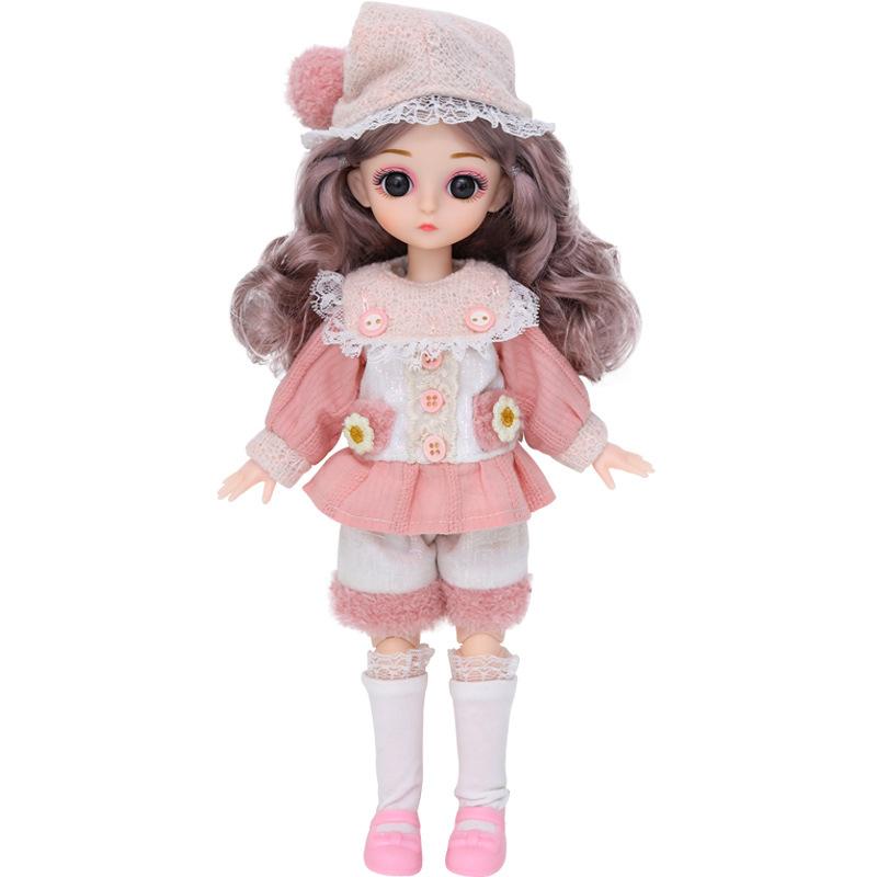 Новое милое платье BJD для маленьких девочек 30 см 1/6, 15 съемных шарниров, кукла принцессы, красивая кукла для макияжа, модное платье, игрушка «сделай сам», подарок для девочки