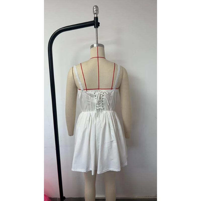 Модное элегантное кружевное платье с подтяжками, женское платье с открытой спиной для выпускного вечера, короткое женское плиссированное повседневное платье А-силуэта, женская одежда