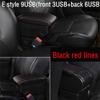 New For Peugeot 206/207 Armrest Box Central Store Content With Retractable Cup Hole Large Space Dual Layer USB Charging