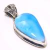 Подвеска из стерлингового серебра 925 пробы с драгоценным камнем Natural Republic Larimar 1,58 дюйма k4Z39