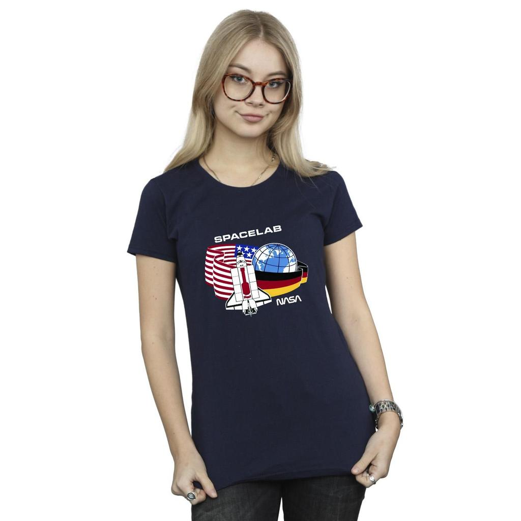 NASA Womens/Ladies Space Lab Cotton T-Shirt