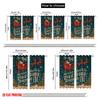 2pcs,2D plane printing Print Curtains Santa Sleigh & Snowflakes Polyester Woven (without rod) All Seasons for Living Room,