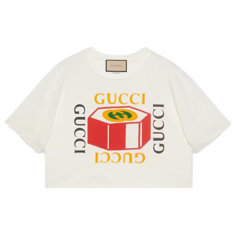GUCCI SS23 T Shirt Women's Ecru 717684-XJFNC-9095