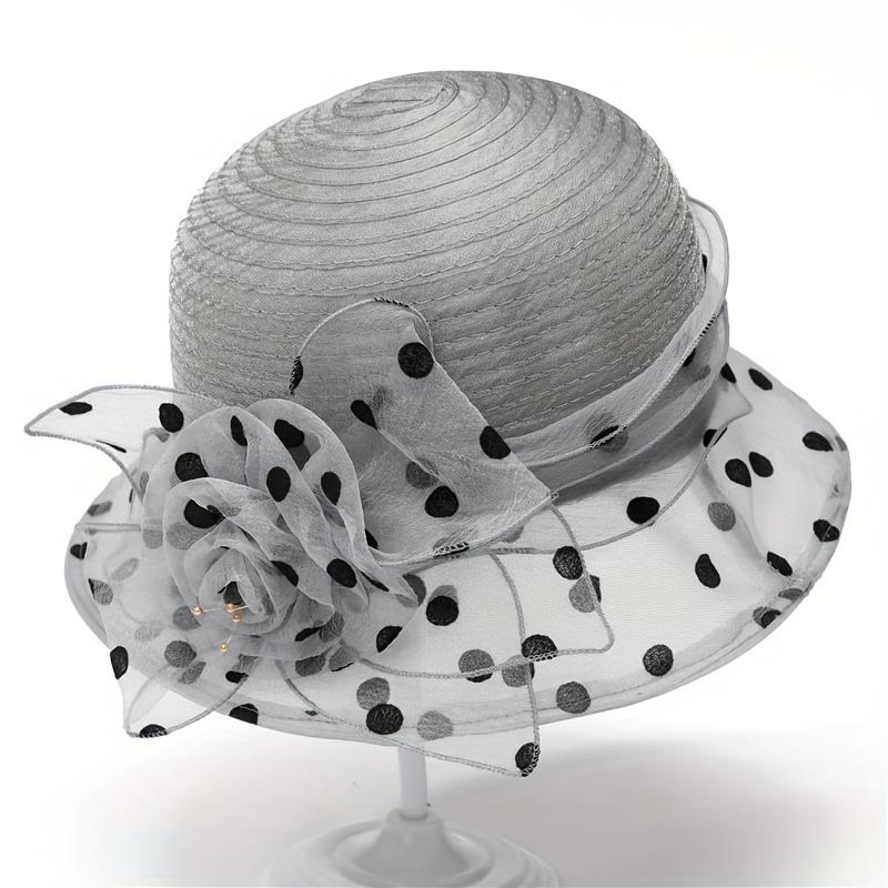 Elevate Your Vacation Look with This Stylish Flower Decor Dotted Print Bucket Hat