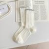Female Summer Thin New Casual Mesh Candy Color Ear Side In The Tube Stack Socks