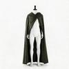 Medieval Knight Cape Men Halloween Cosplay Cloak Vintage Role Play Costume Black One Size