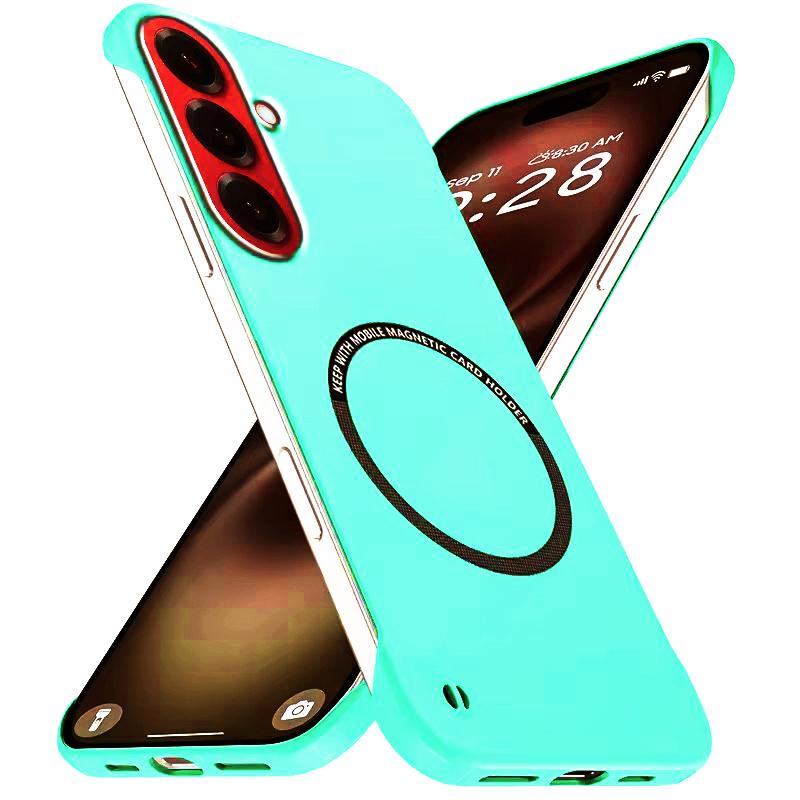 Магнитный Тонкий Чехол для Samsung S26 S25 S24 S23 S22 S21 S20 FE Plus Note 20 Ultra Безрамочный Матовый Жесткий PC Чехол Ударопрочный