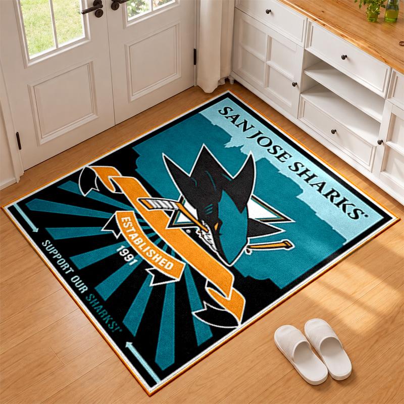 Cronulla Sharks Carpet Door Mat for Living Room or Bedroom Protective Mat Under Chair Office Decoration Christmas Gift Birthday Present