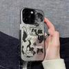 Серебристый чехол для iPhone со смешными кошками и собаками для 11, 12, 13, 14 Pro и 15 Pro Max