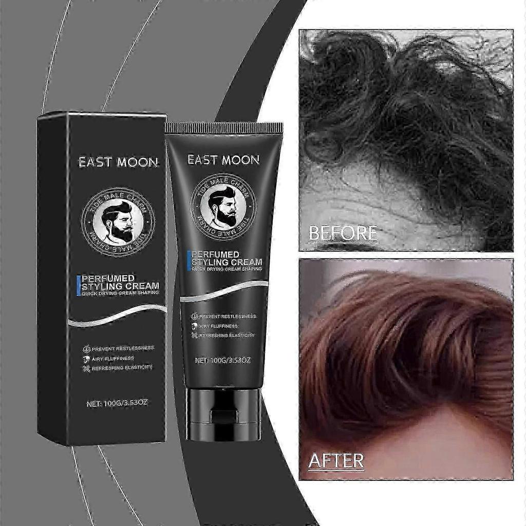 Men's Fiber Cream Like Gel With Medium Hold And Glowly Men's Styling Cream 100g