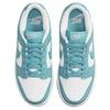 Nike Dunk Low ESS Синий Пейсли Холст Кожа Цветок Кешью Нескользящие Износостойкие Низкие Кеды для Скейтбординга для Женщин Бело-синие DH4401-101