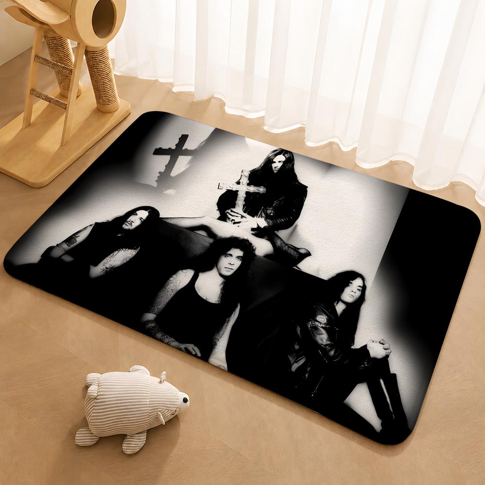 Type O Negative Anime Floor Mat Floor Mat Soft Flannel Non-Slip Door Rug for Living Room