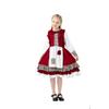 Halloween Girls Medieval Manor Farm Maid Cosplay Costumes with Hood Little Red Riding Role-Playing Stage Performance Disguise