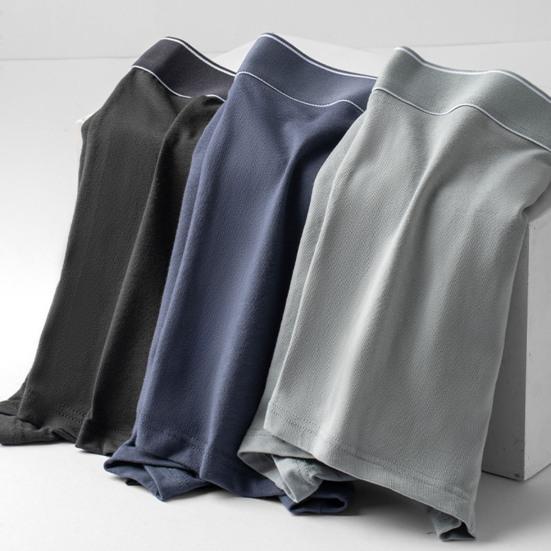 Men Boxer Underwear with Inner Layer Widen Waistband Breathable Patchwork Color Shorts Panties Daily Home Sports Wear